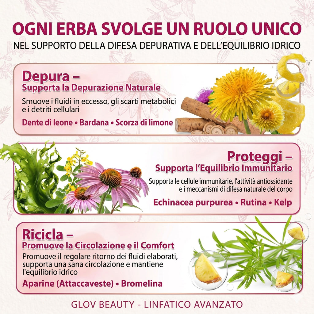 Sistema Linfatico Avanzato - Capsule Drenanti, Luminosità e Depurazione